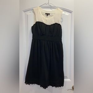 The Limited Black and White Chiffon Dress